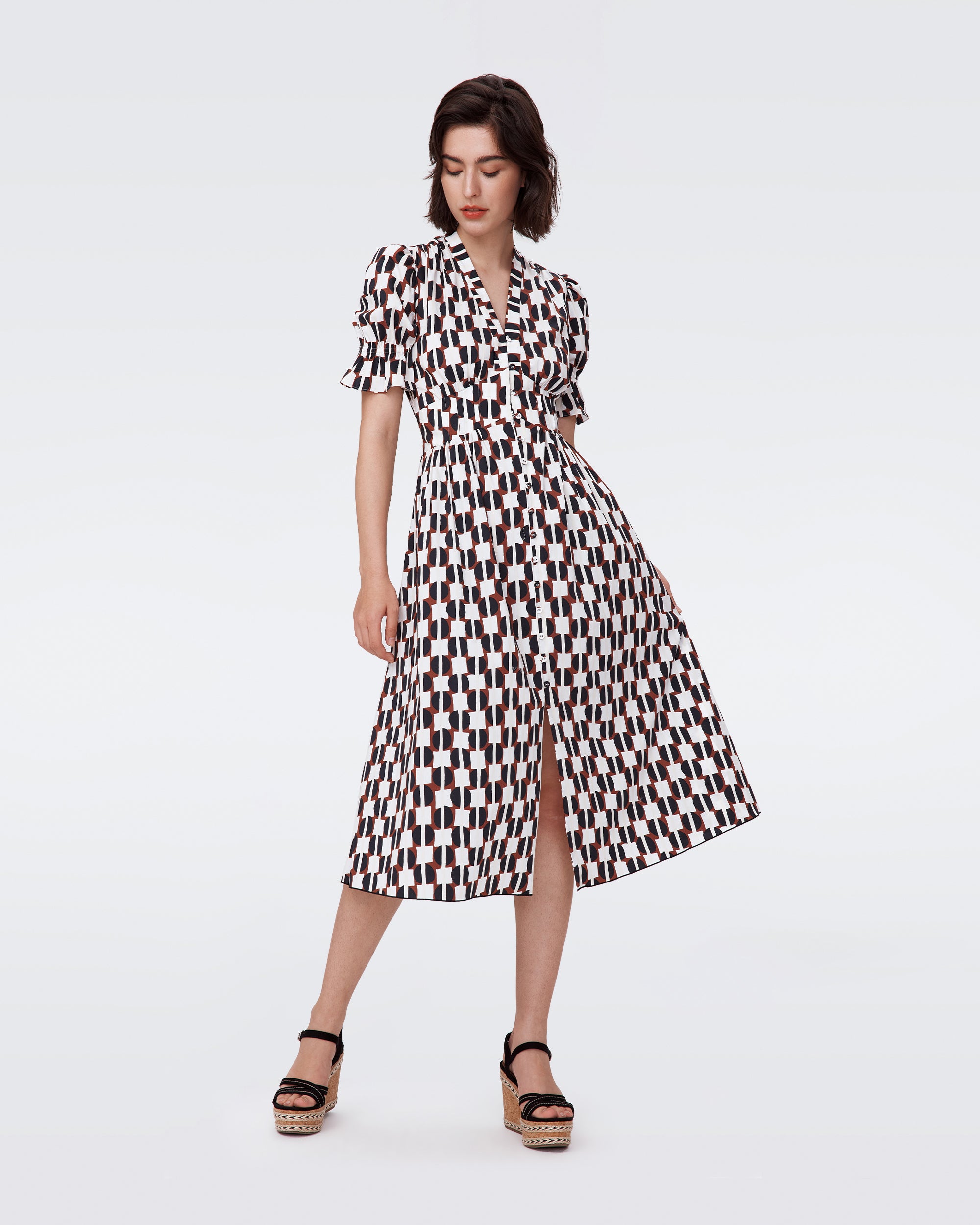 Erica Cotton Midi Dress Diane von Furstenberg