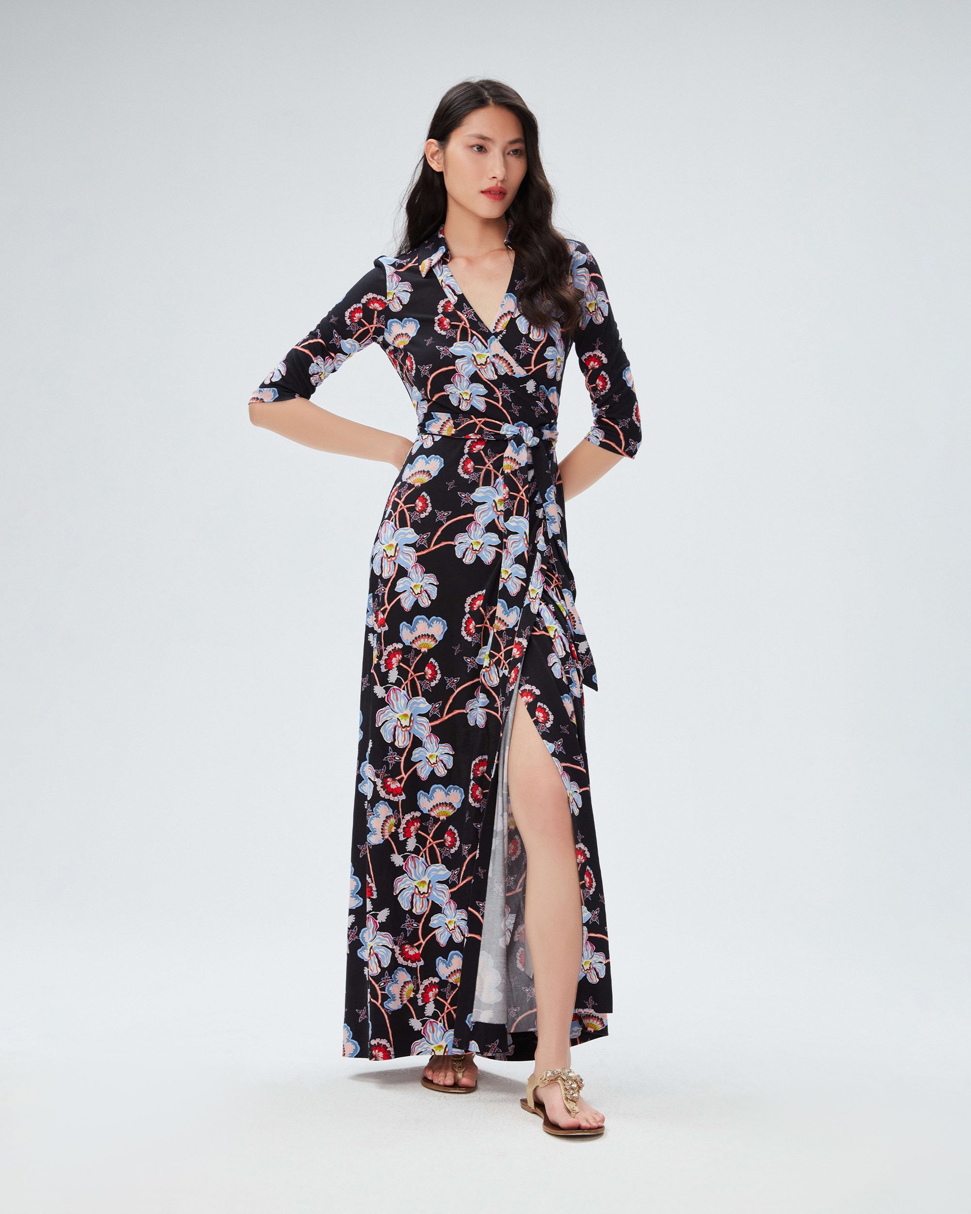 Abigail Silk Jersey Maxi Wrap Dress – Diane von Furstenberg