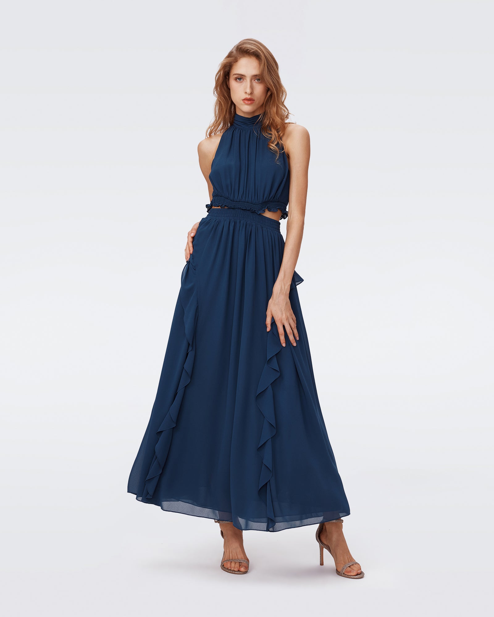 Dvf navy dress shops