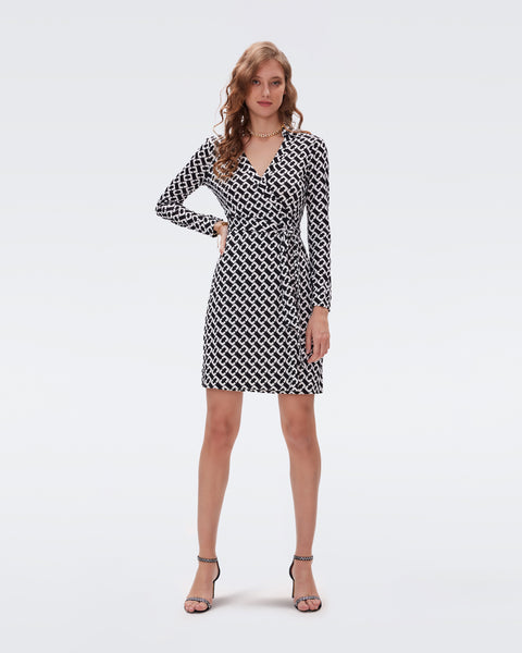 dvf long wrap dress