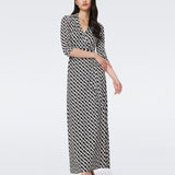 Abigail Silk Jersey Maxi Wrap Dress